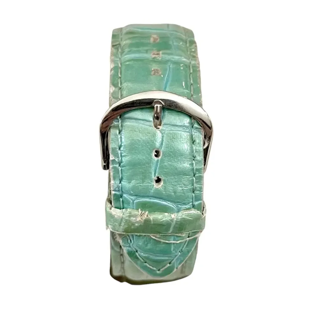 Women's FAUX LEATHER WATCH Aqua Blue - NEW BATTERY
